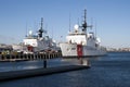 US Coast Guard ships, Boston, MA Royalty Free Stock Photo