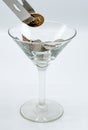 US Coins in Martini Glass 3