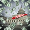 US Debt Default Royalty Free Stock Photo