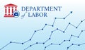 US Department of Labor Background Illustration with Growing Statistics