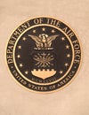 Us dept. of the air force plaque Royalty Free Stock Photo