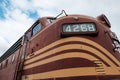 US diesel locomotive seen at a museum in New England, USA.