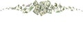 Us dollar. American money, falling cash. Flying hundred dollars Royalty Free Stock Photo