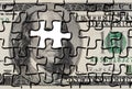 US Dollar Bill Jigsaw Puzzle Royalty Free Stock Photo