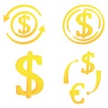 US Dollar 3D icon currency financial sign symbol