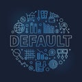 US Dollar Default vector concept circle shaped blue banner