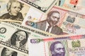 US Dollar and Kenyan Shilling Banknotes. Africa Kenya USA