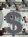 US dollar puzzle Royalty Free Stock Photo