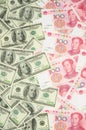 US dollar vs China yuan Royalty Free Stock Photo