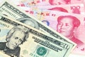 US dollar vs Chinese RMB Royalty Free Stock Photo