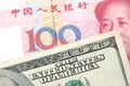 US dollar vs renminbi Royalty Free Stock Photo