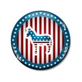 US election badge. Vector illustration decorative design
