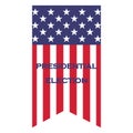 us election flag pennant. Vector illustration decorative design