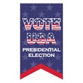 us election flag pennant. Vector illustration decorative design