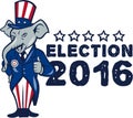 US Election 2016 Republican Mascot Thumbs Up Cartoon