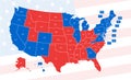 US election results map. Royalty Free Stock Photo