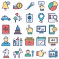 US Election Vector Icons set every single icons can be easily modified or edit