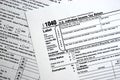 US Federal 1040 Tax Form, Plain Forms Concept