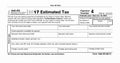 A US Federal tax 1040 estimated Tax income form