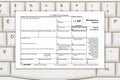 A US Federal tax 1099 income tax form Royalty Free Stock Photo