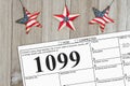 A US Federal tax 1099 income tax form Royalty Free Stock Photo