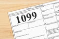 A US Federal tax 1099 income tax form Royalty Free Stock Photo