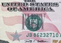 US fifty dollars bill closeup macro Royalty Free Stock Photo