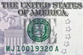 US five dollar bill closeup macro Royalty Free Stock Photo