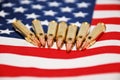 US flag and bullets Royalty Free Stock Photo