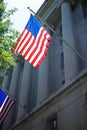 US Flag on Department of Justice Royalty Free Stock Photo