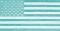 US Flag. Light Turquoise Tinted Background. Patriotic Backdrop. Aquamarine Stars And Stripes. American Independence Day. The