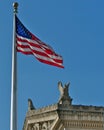 US Flag and National Archives Royalty Free Stock Photo