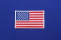 Us flag patch on fabric Royalty Free Stock Photo