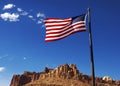 US Flag with sandstone formation Royalty Free Stock Photo