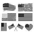 US Flag Silhouette