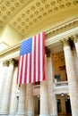 US Flag in Union station interior, Chicago