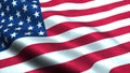 US flag waving in the wind isolated America USA Royalty Free Stock Photo