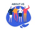 About us - flat design style colorful illustration Royalty Free Stock Photo