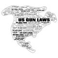 US Gun Laws Header Background Text Illustration Royalty Free Stock Photo