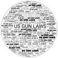 US Gun Laws Header Background Text Illustration Royalty Free Stock Photo