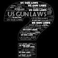 US GUN Laws Header Background Text Illustration Royalty Free Stock Photo