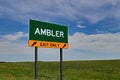 US Highway Exit Sign for Ambler Royalty Free Stock Photo