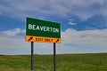 US Highway Exit Sign for Beaverton