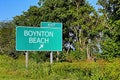 US Highway Exit Sign for Boynton Beach