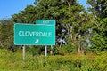 US Highway Exit Sign for Cloverdale Royalty Free Stock Photo