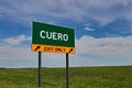 US Highway Exit Sign for Cuero