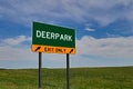 US Highway Exit Sign for Deerpark Royalty Free Stock Photo