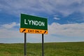 US Highway Exit Sign for Lyndon