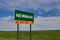 US Highway Exit Sign for Newman Royalty Free Stock Photo