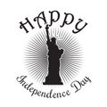 US Independence Day design. Statue of Liberty